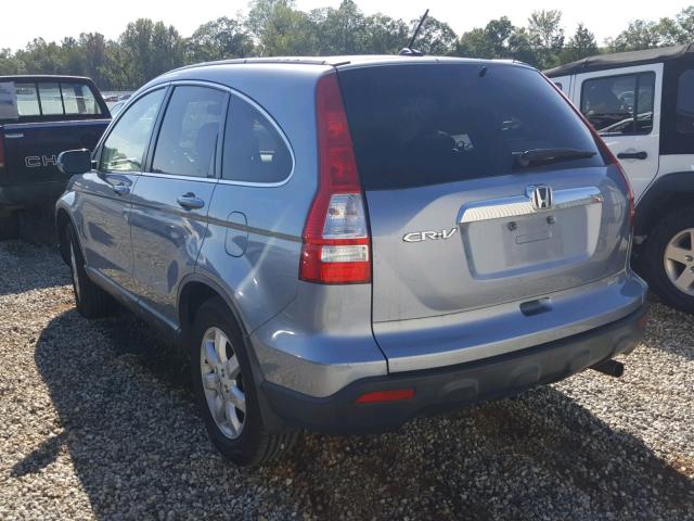 JHLRE38767C063241 - 2007 HONDA CR-V EXL BLUE photo 3