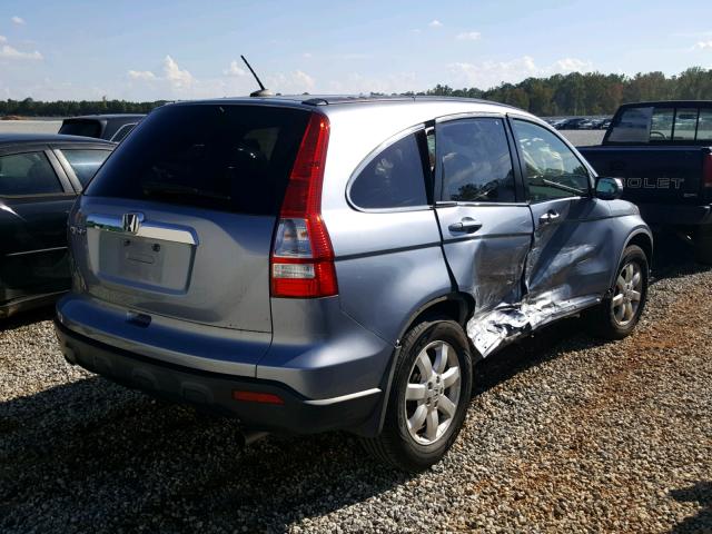 JHLRE38767C063241 - 2007 HONDA CR-V EXL BLUE photo 4