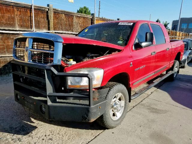 3D7KS29CX6G194090 - 2006 DODGE RAM 2500 RED photo 2