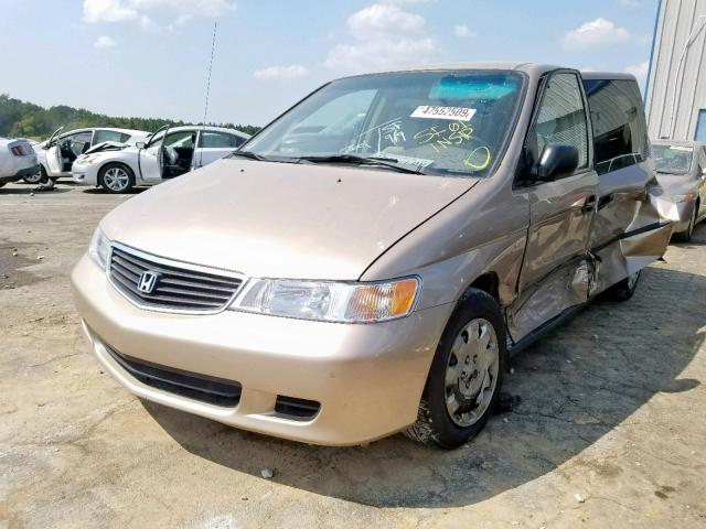 2HKRL18541H551718 - 2001 HONDA ODYSSEY LX BEIGE photo 2