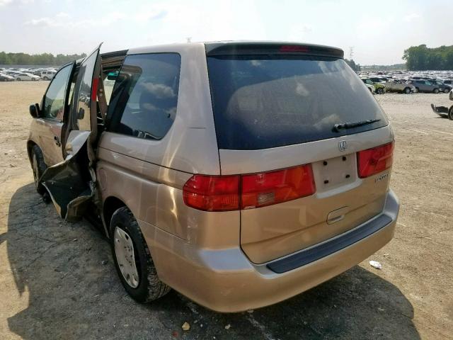 2HKRL18541H551718 - 2001 HONDA ODYSSEY LX BEIGE photo 3