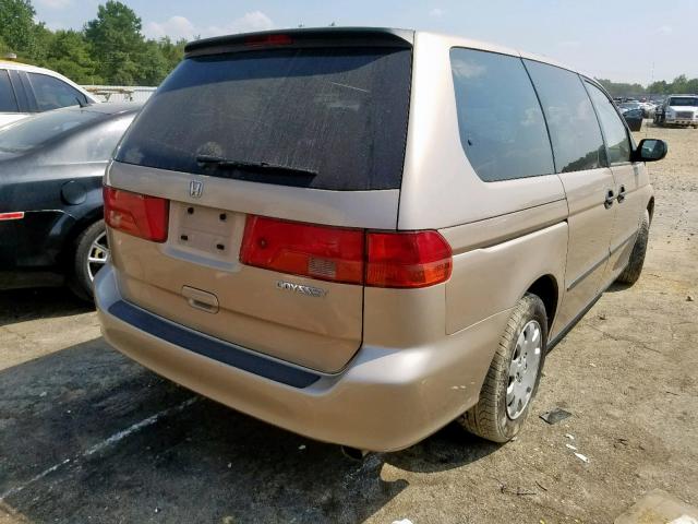 2HKRL18541H551718 - 2001 HONDA ODYSSEY LX BEIGE photo 4