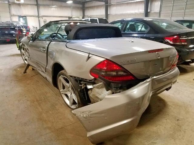 WDBSK71F69F156955 - 2009 MERCEDES-BENZ SL 550 SILVER photo 3