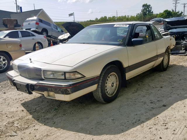 2G4WB14L7N1506916 - 1992 BUICK REGAL CUST WHITE photo 2