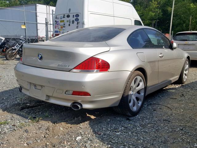 WBAEH13406CR49796 - 2006 BMW 650 I SILVER photo 4