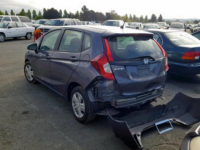 3HGGK5H4XJM727000 - 2018 HONDA FIT LX CHARCOAL photo 3