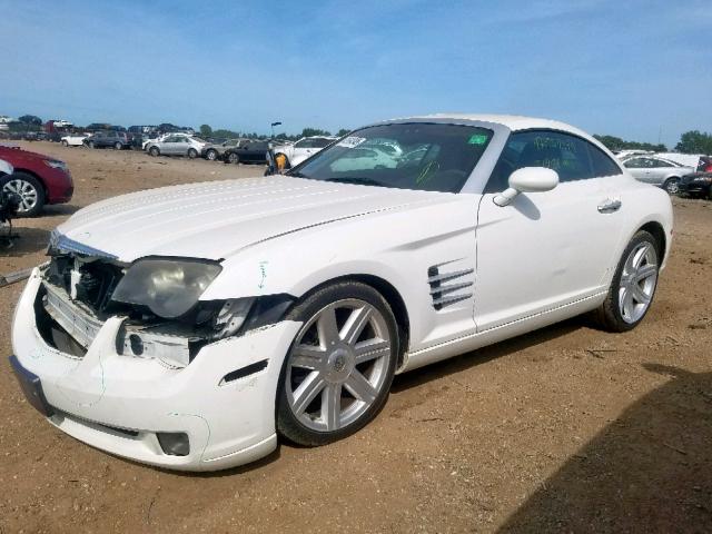 1C3AN69L04X006629 - 2004 CHRYSLER CROSSFIRE WHITE photo 2