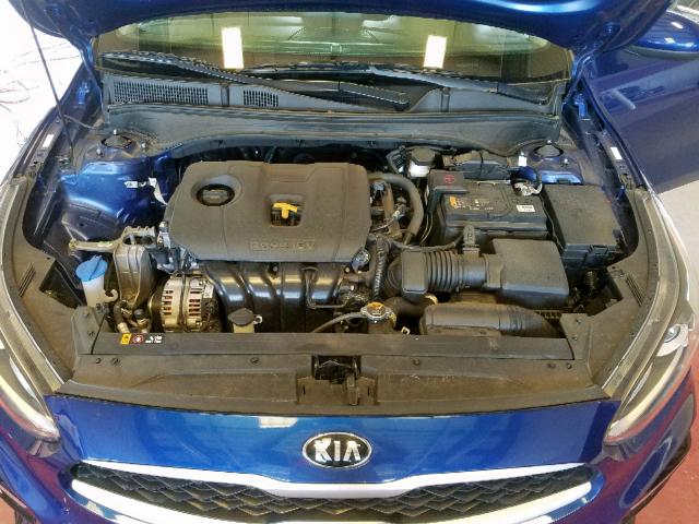 3KPF24AD6KE031583 - 2019 KIA FORTE FE BLUE photo 7