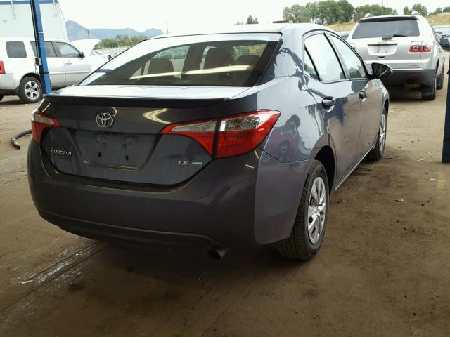 2T1BPRHE7EC213548 - 2014 TOYOTA COROLLA EC GRAY photo 4