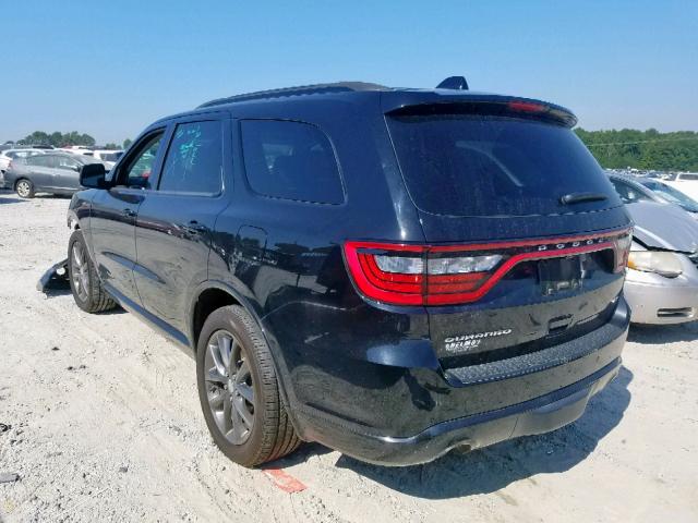 1C4RDHDG4HC960594 - 2017 DODGE DURANGO GT BLACK photo 3