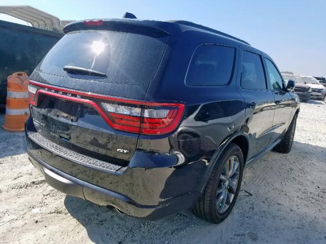 1C4RDHDG4HC960594 - 2017 DODGE DURANGO GT BLACK photo 4