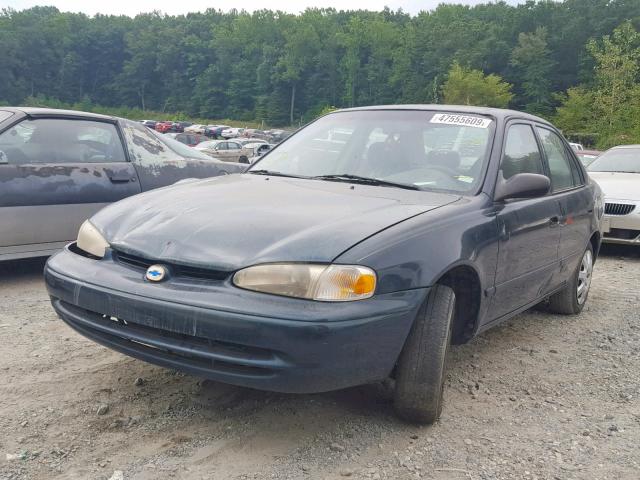 1Y1SK5286XZ444858 - 1999 CHEVROLET GEO PRIZM მწვანე ფოტო 2