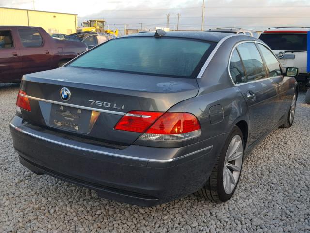 WBAHN83587DT70736 - 2007 BMW 750 GRAY photo 4