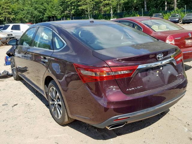 4T1BK1EB6JU289006 - 2018 TOYOTA AVALON XLE MAROON photo 3