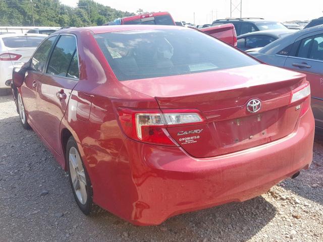 4T1BF1FK1CU547342 - 2012 TOYOTA CAMRY BASE RED photo 3