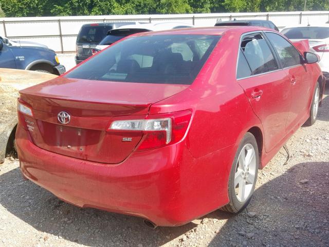 4T1BF1FK1CU547342 - 2012 TOYOTA CAMRY BASE RED photo 4