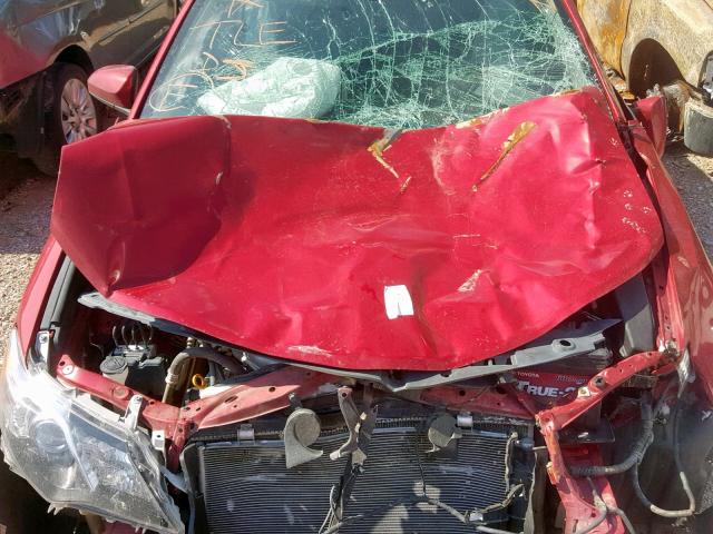 4T1BF1FK1CU547342 - 2012 TOYOTA CAMRY BASE RED photo 7