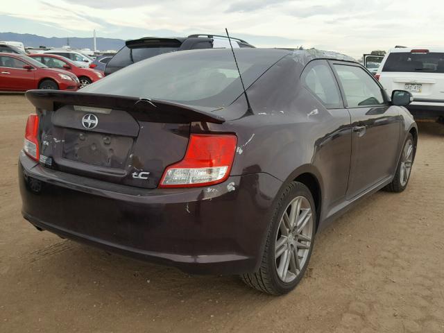 JTKJF5C72B3022519 - 2011 TOYOTA SCION TC იასამნისფერი ფოტო 4