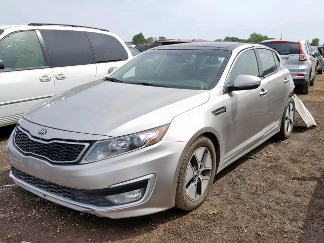 KNAGM4AD5C5032006 - 2012 KIA OPTIMA HYB SILVER photo 2