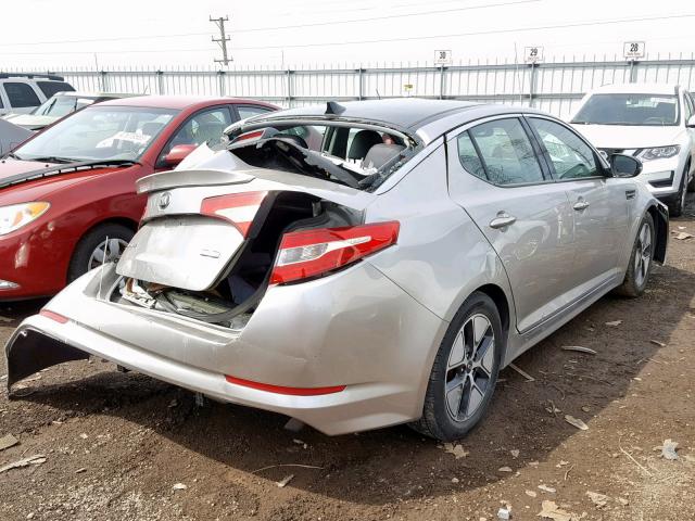 KNAGM4AD5C5032006 - 2012 KIA OPTIMA HYB SILVER photo 4