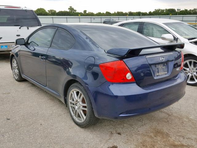 JTKDE177270201784 - 2007 TOYOTA SCION TC ლურჯი ფოტო 3