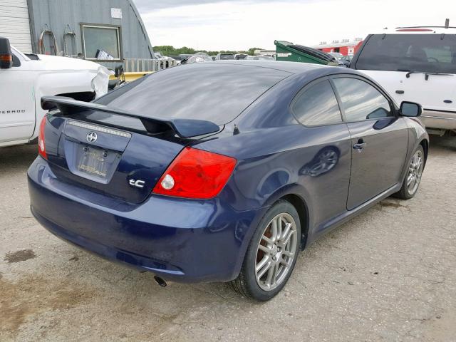 JTKDE177270201784 - 2007 TOYOTA SCION TC ლურჯი ფოტო 4