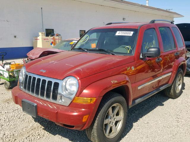 1J4GL58K36W282224 - 2006 JEEP LIBERTY LI RED photo 2