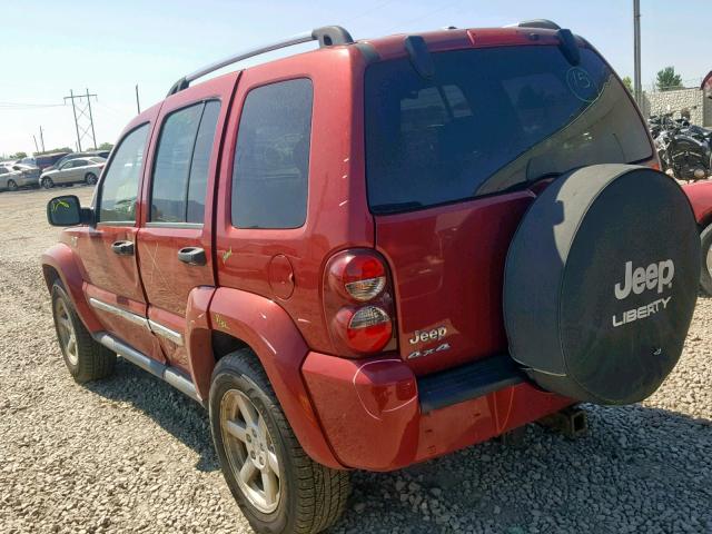 1J4GL58K36W282224 - 2006 JEEP LIBERTY LI RED photo 3