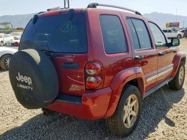 1J4GL58K36W282224 - 2006 JEEP LIBERTY LI RED photo 4