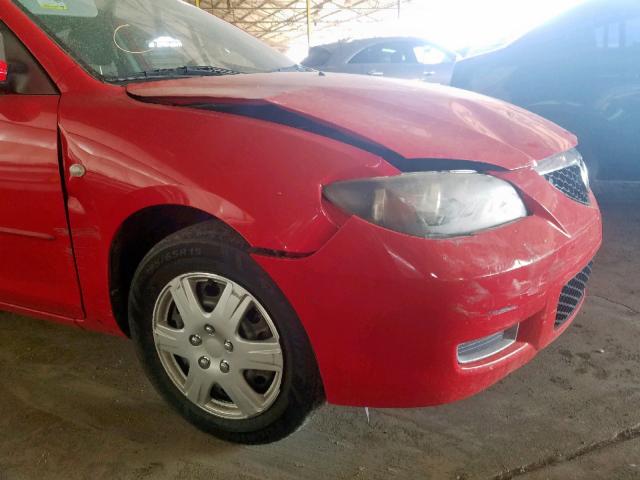 JM1BK32F181839750 - 2008 MAZDA 3 I RED photo 9