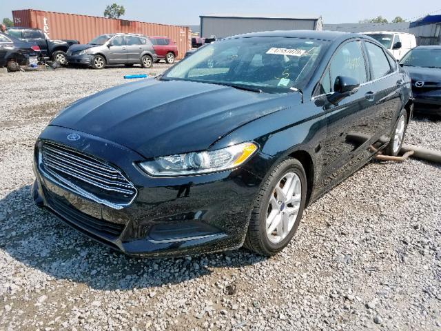 3FA6P0H79GR210393 - 2016 FORD FUSION SE BLACK photo 2