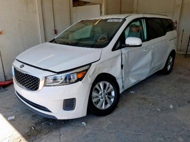 KNDMB5C10G6164157 - 2016 KIA SEDONA LX WHITE photo 2