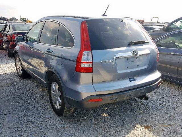 JHLRE38757C068883 - 2007 HONDA CR-V EXL BLUE photo 3