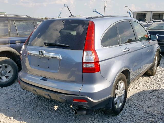 JHLRE38757C068883 - 2007 HONDA CR-V EXL BLUE photo 4