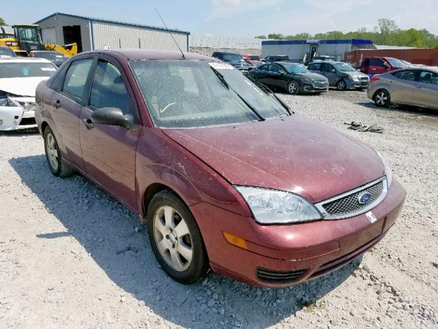 1FAFP34N77W356181 - 2007 FORD FOCUS ZX4 RED photo 1