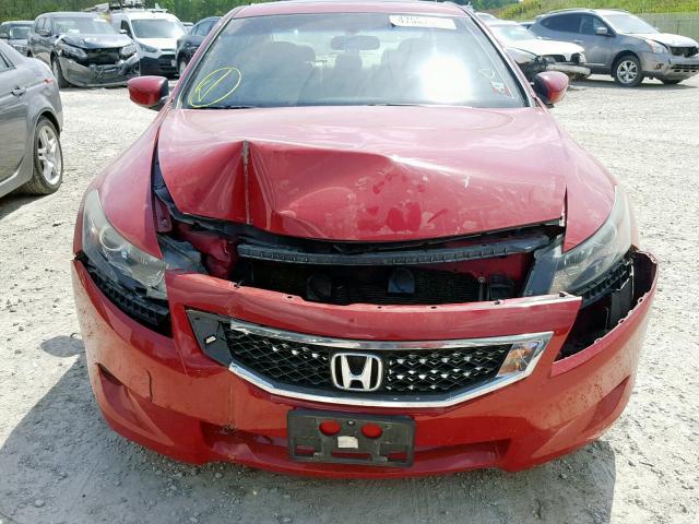 1HGCS2B82AA010421 - 2010 HONDA ACCORD EXL RED photo 9