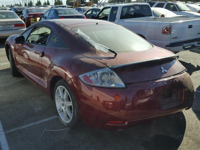 4A3AK24F37E036722 - 2007 MITSUBISHI ECLIPSE GS BURGUNDY photo 3