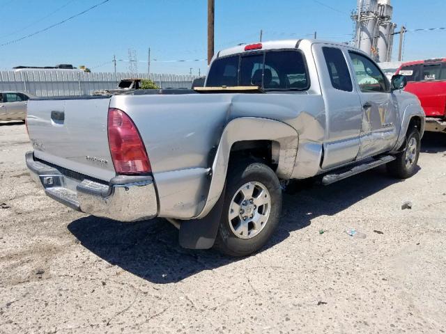 5TETU62N15Z112892 - 2005 TOYOTA TACOMA PRE SILVER photo 4