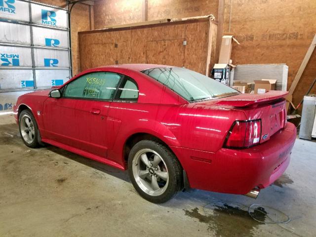 1FAFP42X61F182430 - 2001 FORD MUSTANG GT RED photo 3