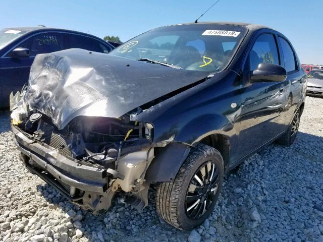 KL1TD56656B551264 - 2006 CHEVROLET AVEO BASE შავი ფოტო 2