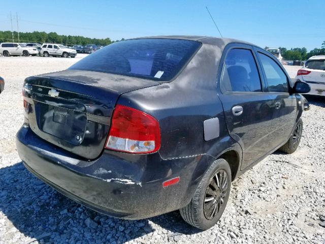 KL1TD56656B551264 - 2006 CHEVROLET AVEO BASE შავი ფოტო 4