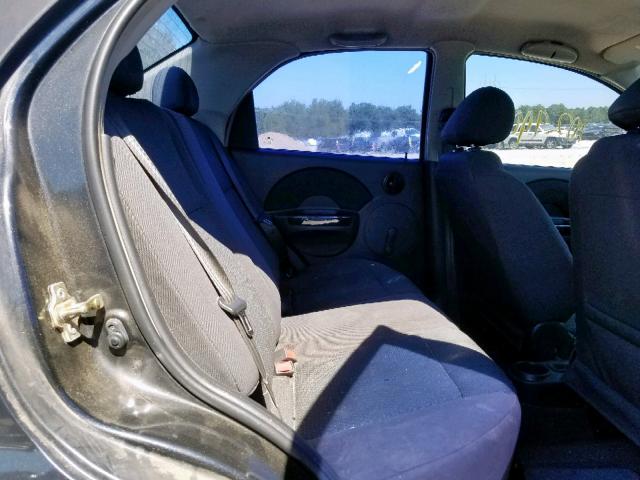 KL1TD56656B551264 - 2006 CHEVROLET AVEO BASE შავი ფოტო 6