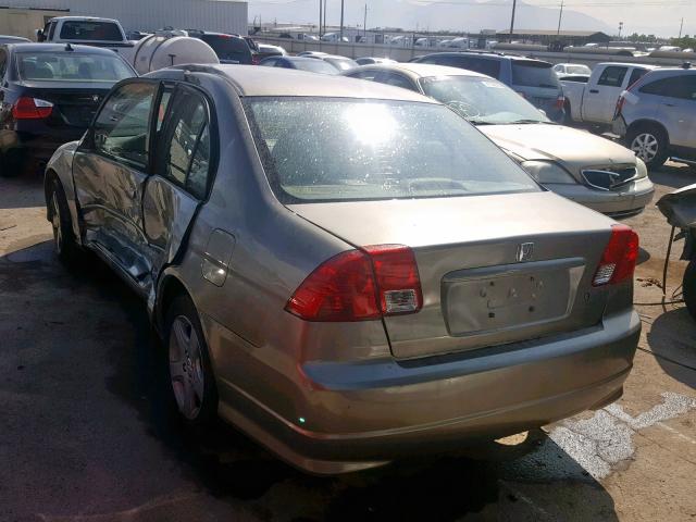 JHMES26754S000410 - 2004 HONDA CIVIC EX SILVER photo 3