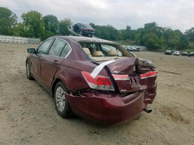 1HGCP2F39CA213308 - 2012 HONDA ACCORD LX RED photo 3