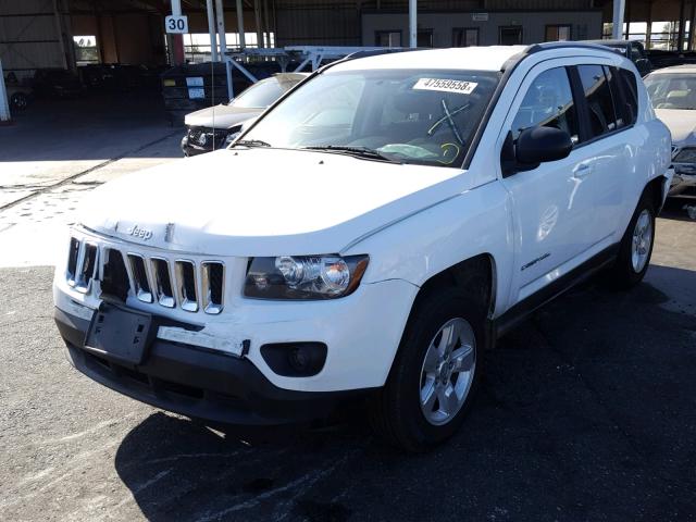 1C4NJCBA0FD284547 - 2015 JEEP COMPASS SP WHITE photo 2