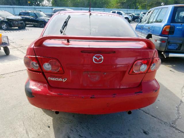 1YVHP84C255M55437 - 2005 MAZDA 6 I RED photo 9