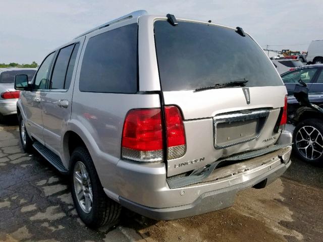 5LMEU68HX5ZJ06961 - 2005 LINCOLN AVIATOR ვერცხლისფერი ფოტო 3