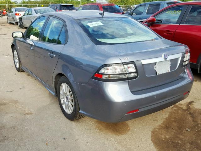 YS3FB42Y381117018 - 2008 SAAB 9-3 2.0T GRAY photo 3