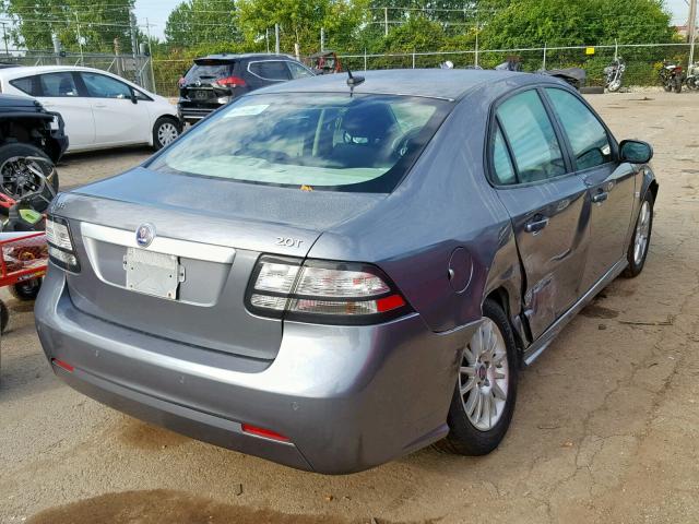 YS3FB42Y381117018 - 2008 SAAB 9-3 2.0T GRAY photo 4