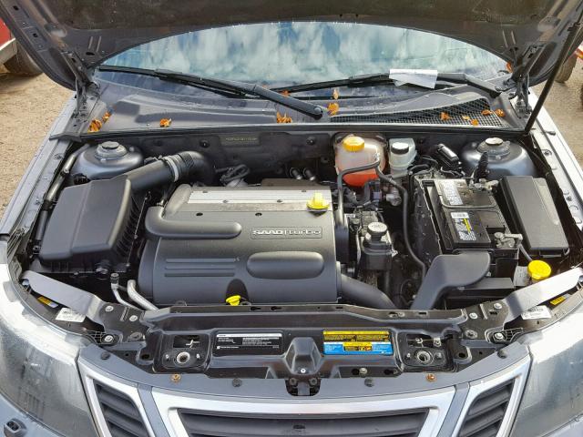 YS3FB42Y381117018 - 2008 SAAB 9-3 2.0T GRAY photo 7